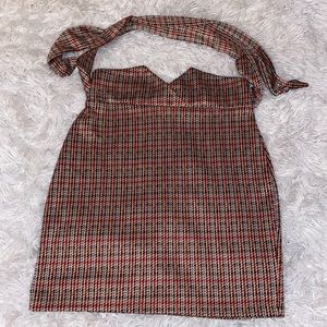 Plaid mini skirt!